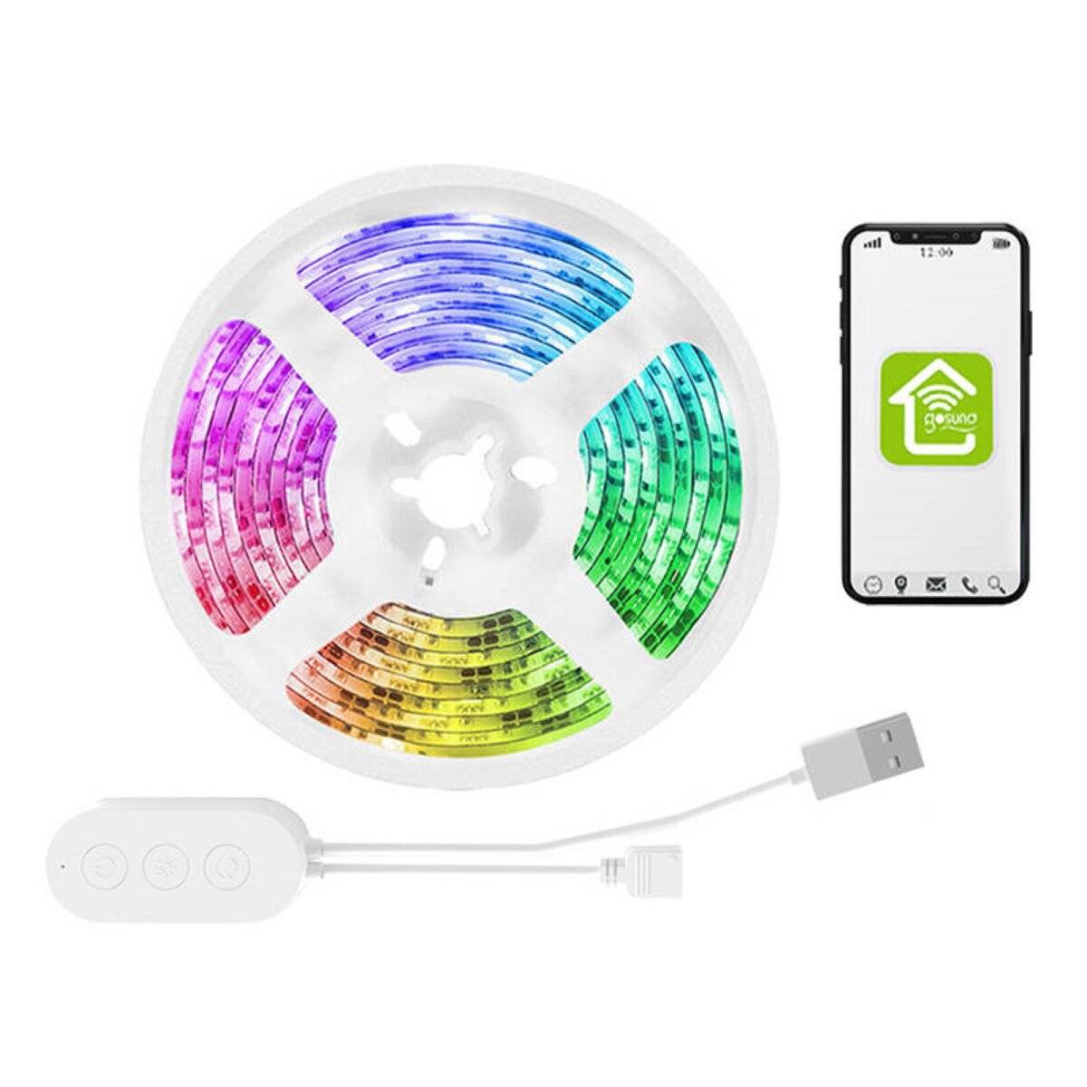 Intelligentes WiFi LED Band mit RGB-Beleuchtung 2,8m, TuyaSmart