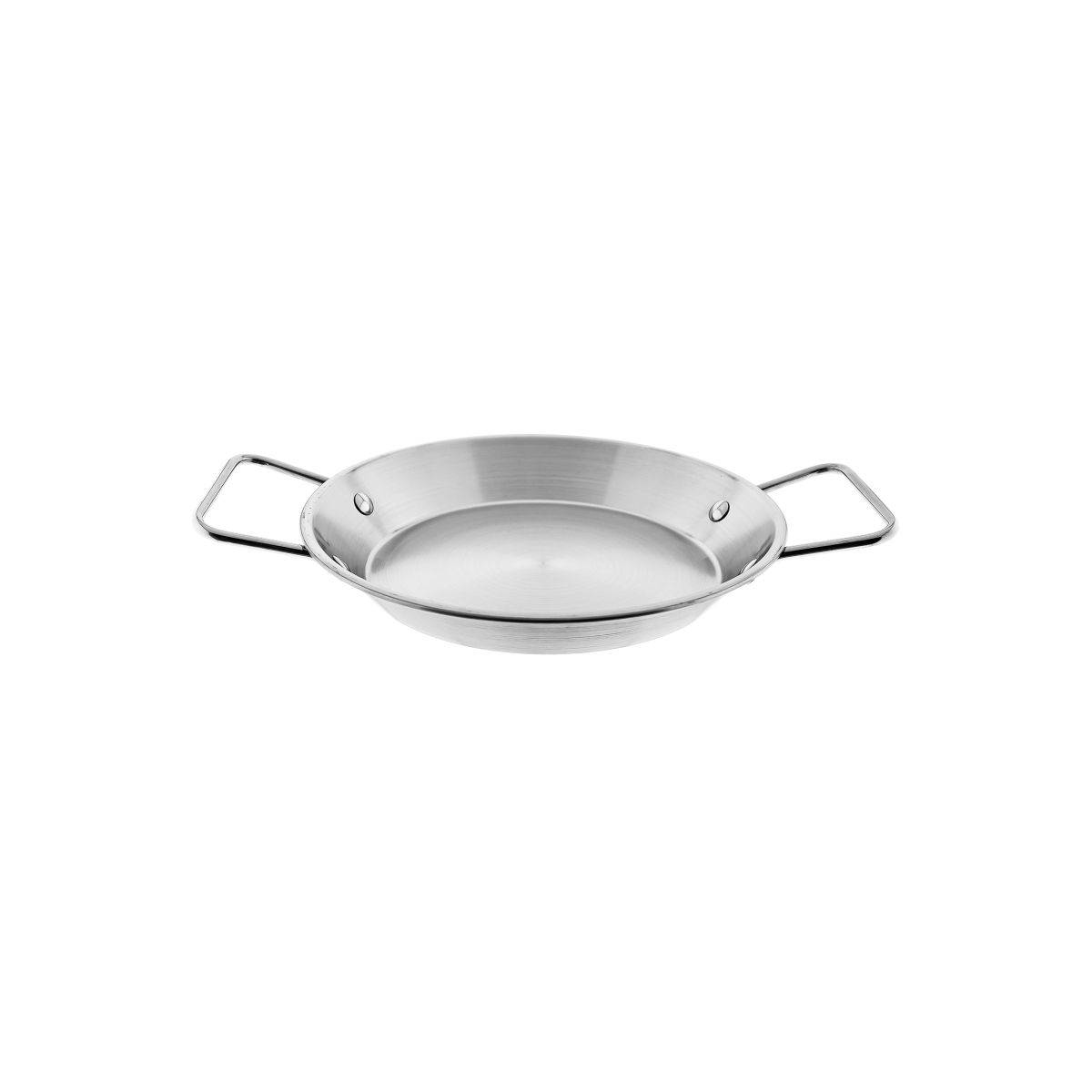4er Set Bratpfanne mit Doppelgriff Paellapfanne Edelstahl Antihaft 20 - 26 cm