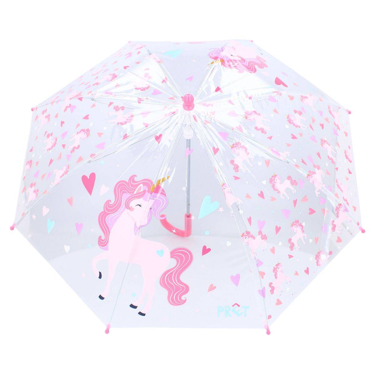 Prêt Kinder-Regenschirm ? 71 cm Einhorn-Design, transparent & handlich