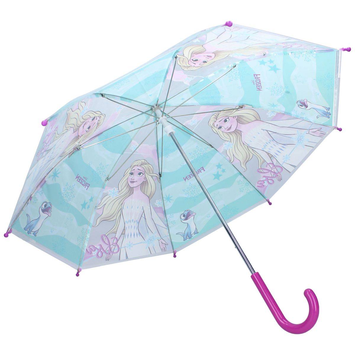 Disney Frozen II Schirm Ø 71 cm – Bunter Regenschirm für Kinder mit Elsa und Anna