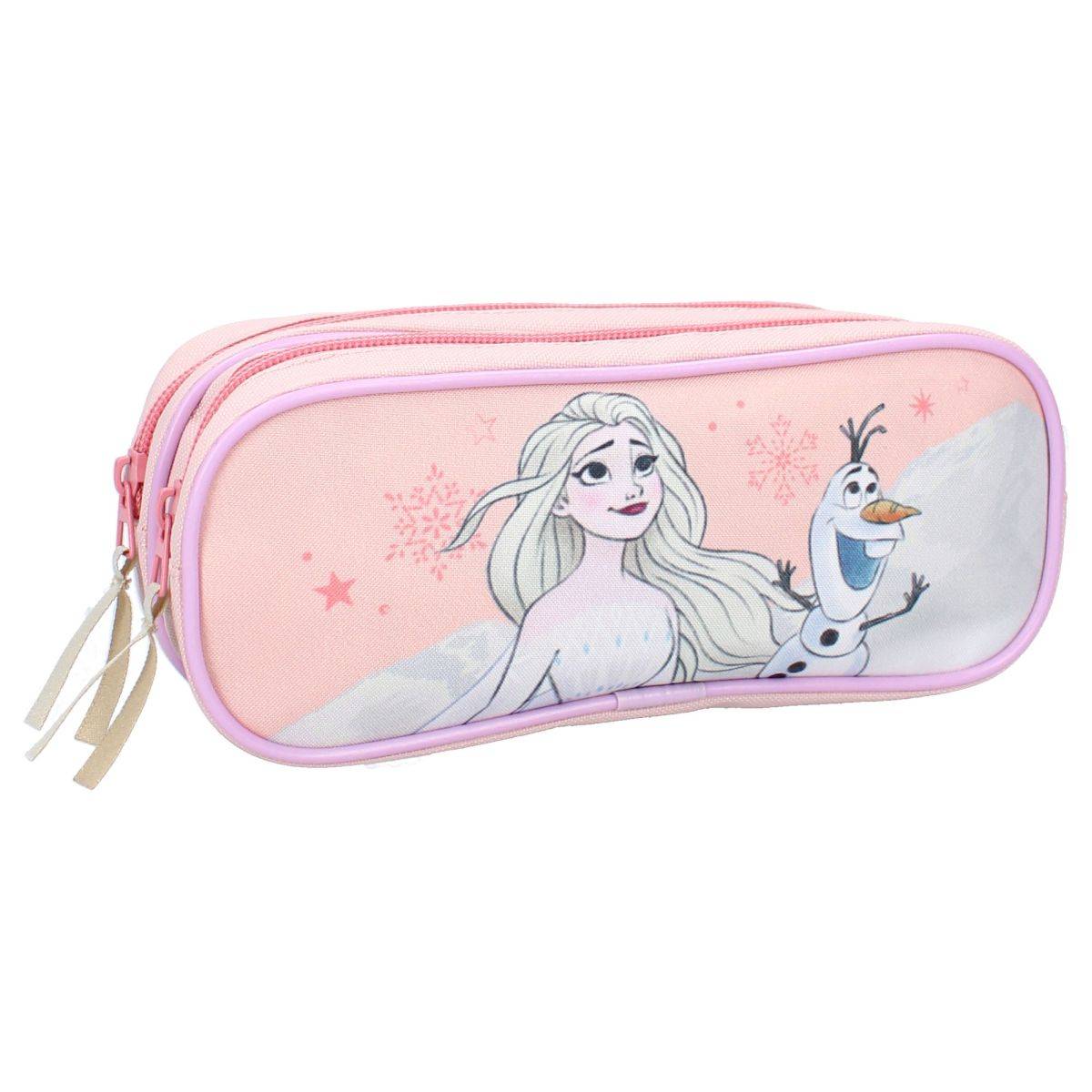 Disney Frozen II Stiftemäppchen – Rosa Schlampermäppchen mit zwei Fächern