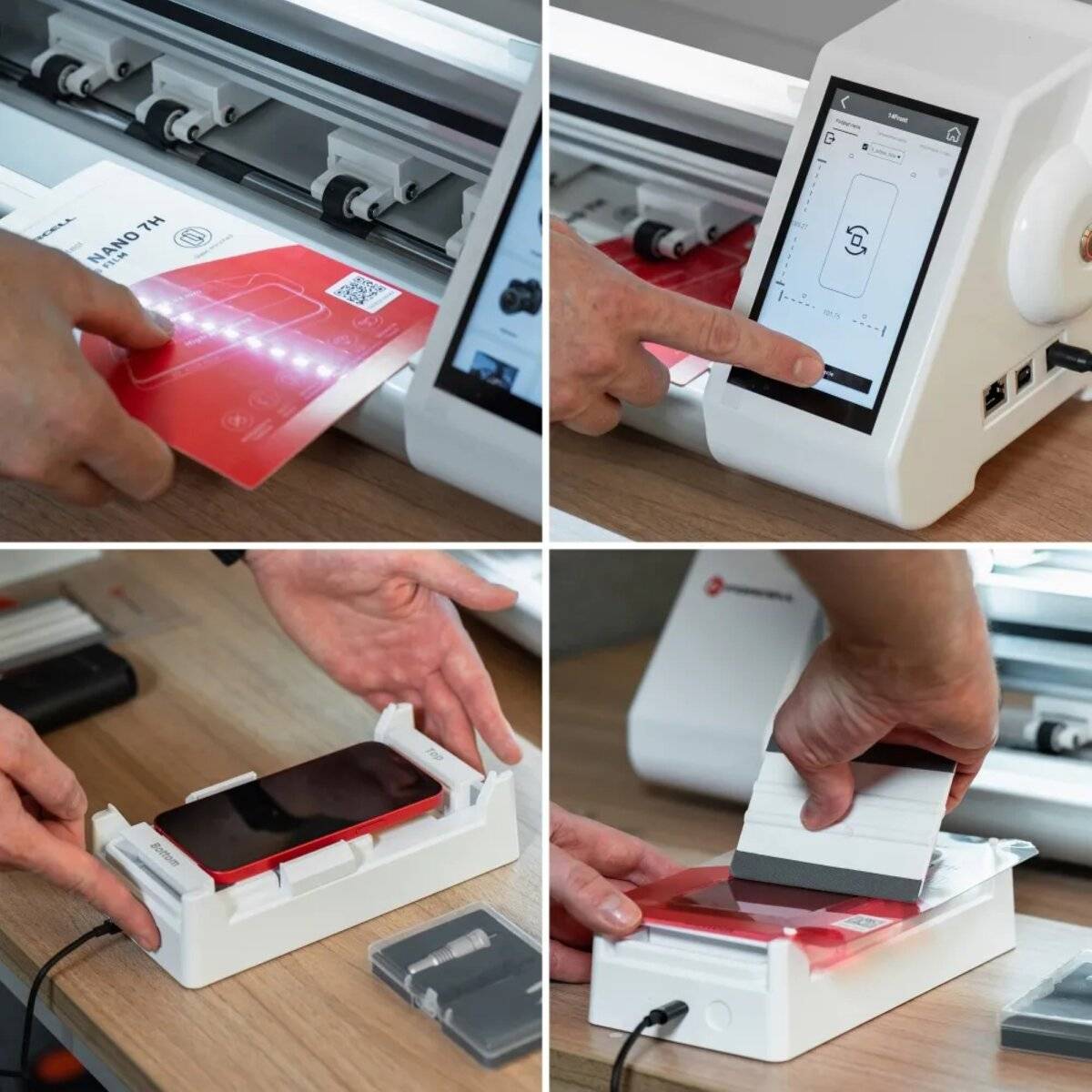 Intelligente Schneidemaschine mit Positionierungstool - Folienplotter in Weiß