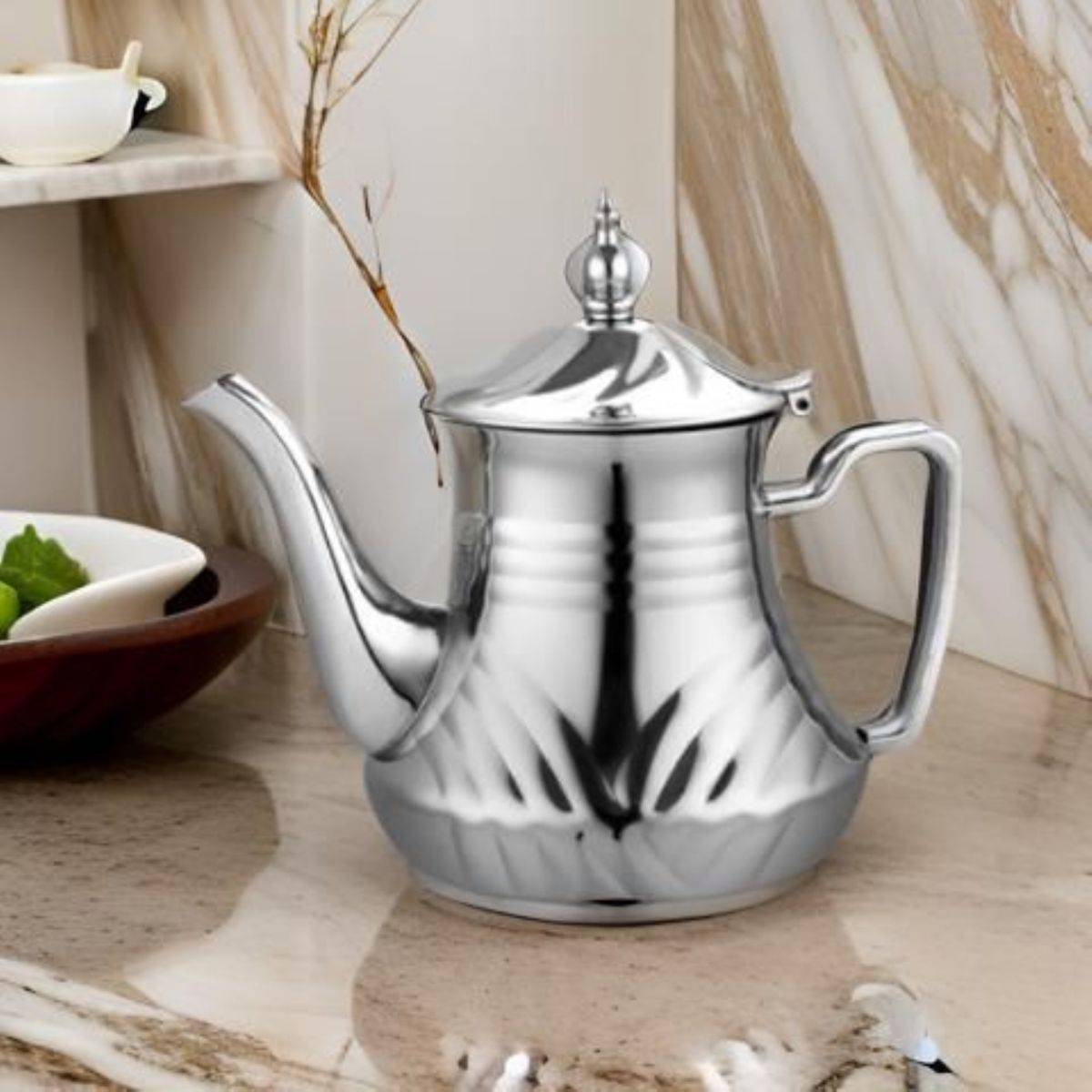 Orientalische Teekanne aus Edelstahl, Hitzebeständig - geeignet für alle Herdarten 1,8 L