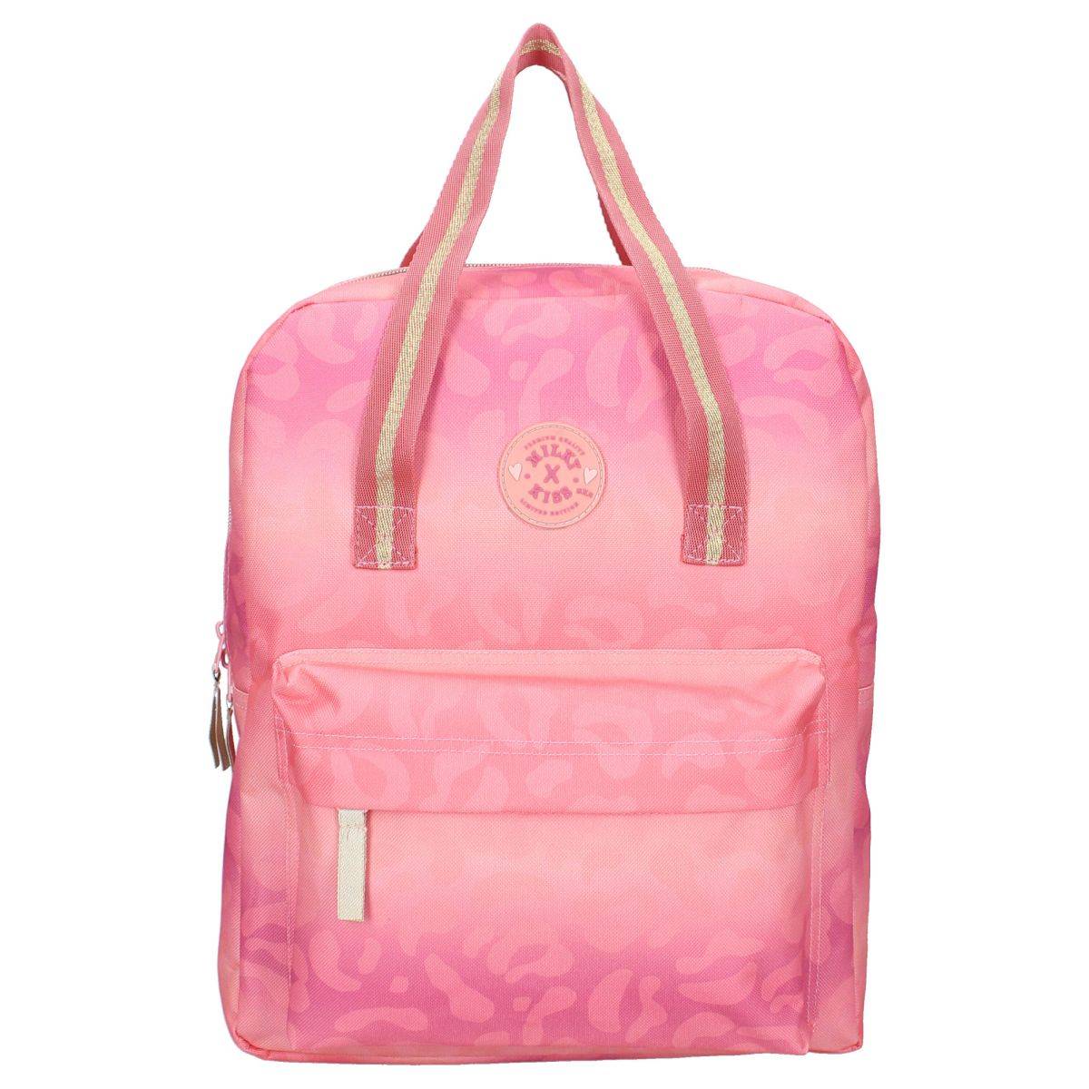 Milky Kiss Love and Laughter Rucksack – Trendige Tasche in Rosa Schultasche