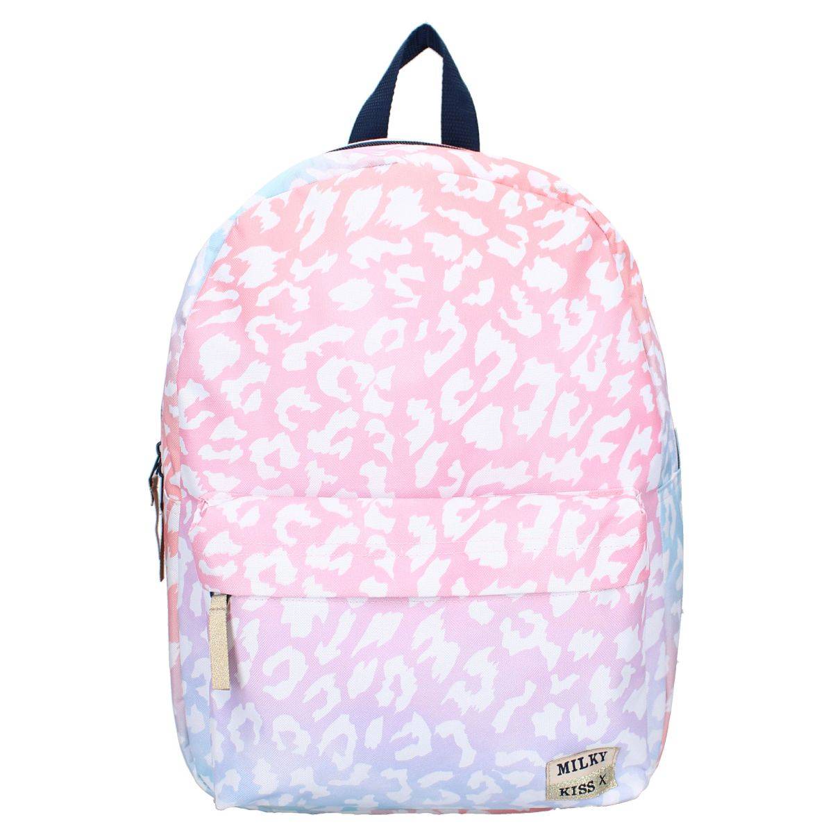 Milky Kiss Bold Style Rucksack – Auffälliger Rucksack in Rosa und Blau Schultasche