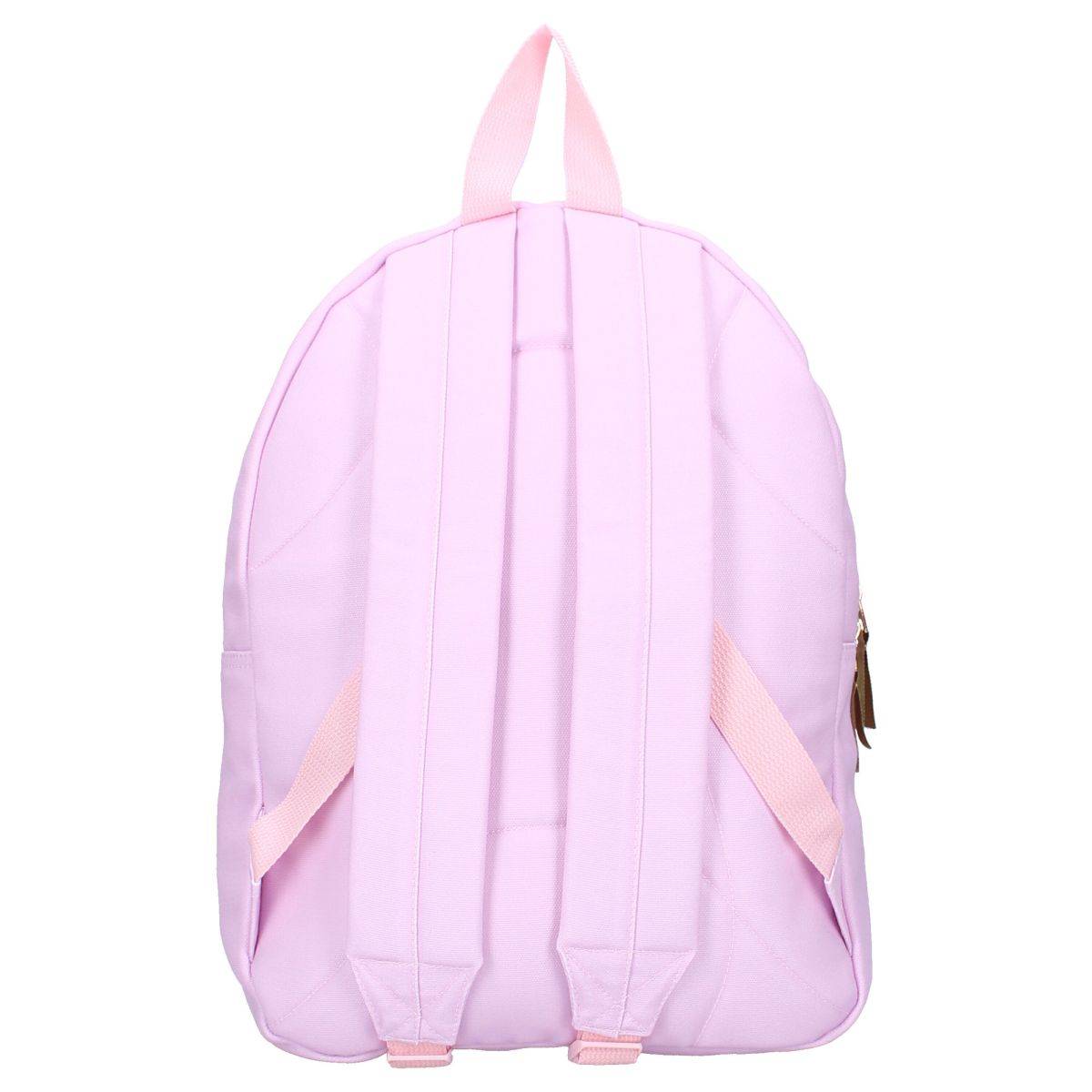 Milky Kiss Rucksack Next Level Vibes – Pinkfarbener Schulrucksack mit Reißverschlussfächern