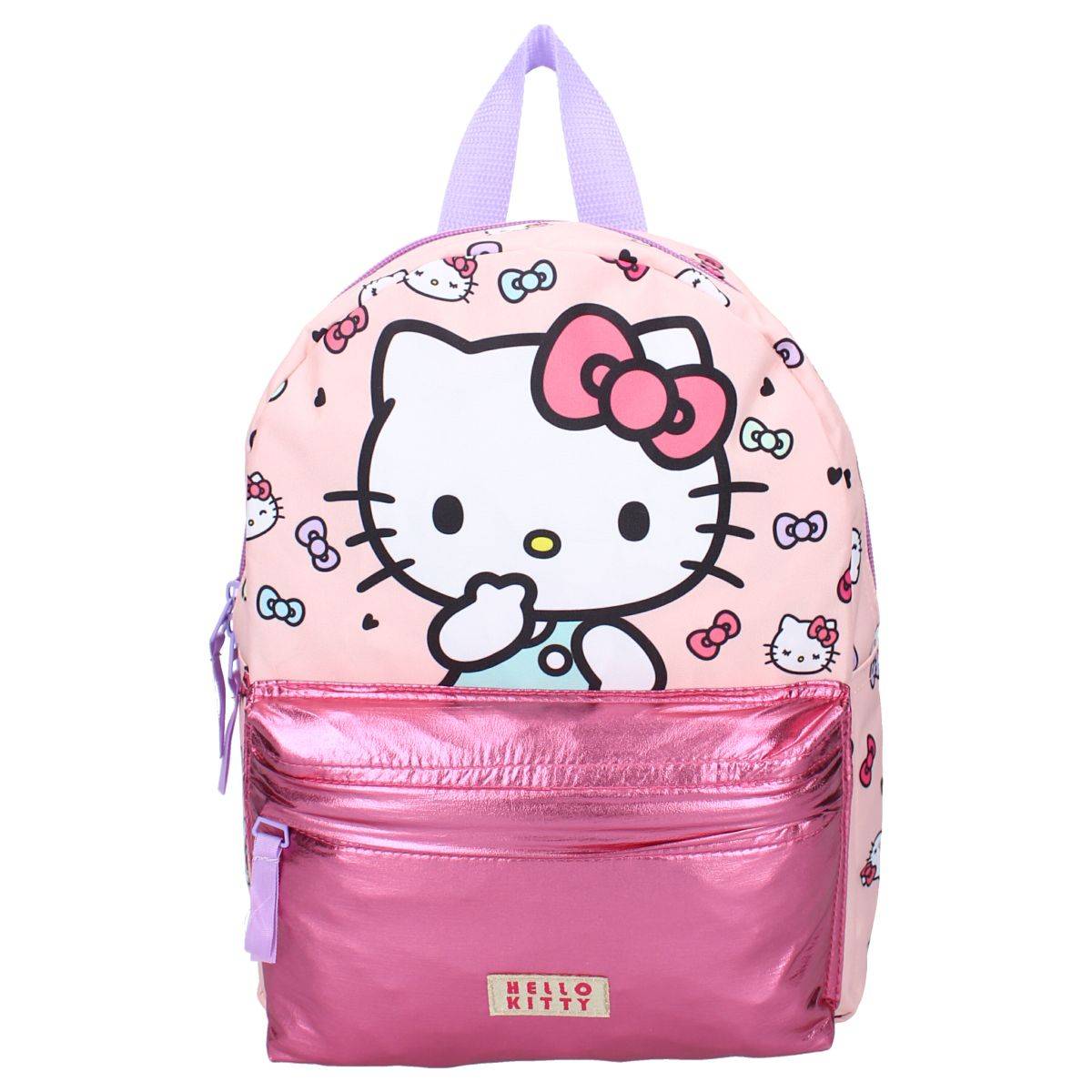 Hello Kitty Rucksack – Niedlicher rosa Mädchenrucksack für Mädchen mit Schleifenmuster