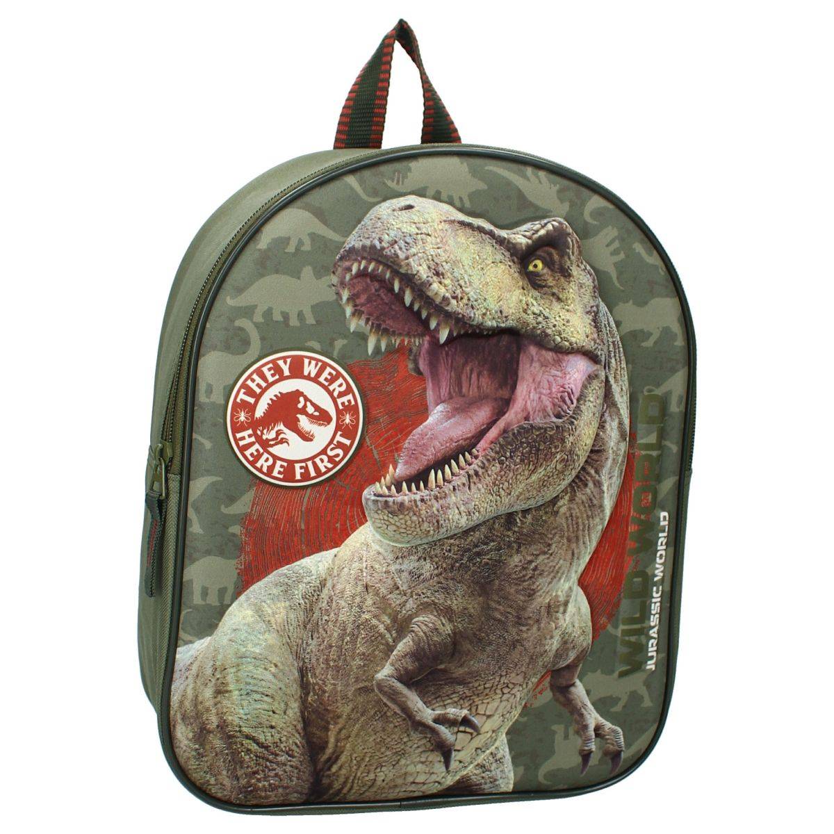 Jurassic World 3D Rucksack – Grüner Dino Rucksack für Schule & Freizeit