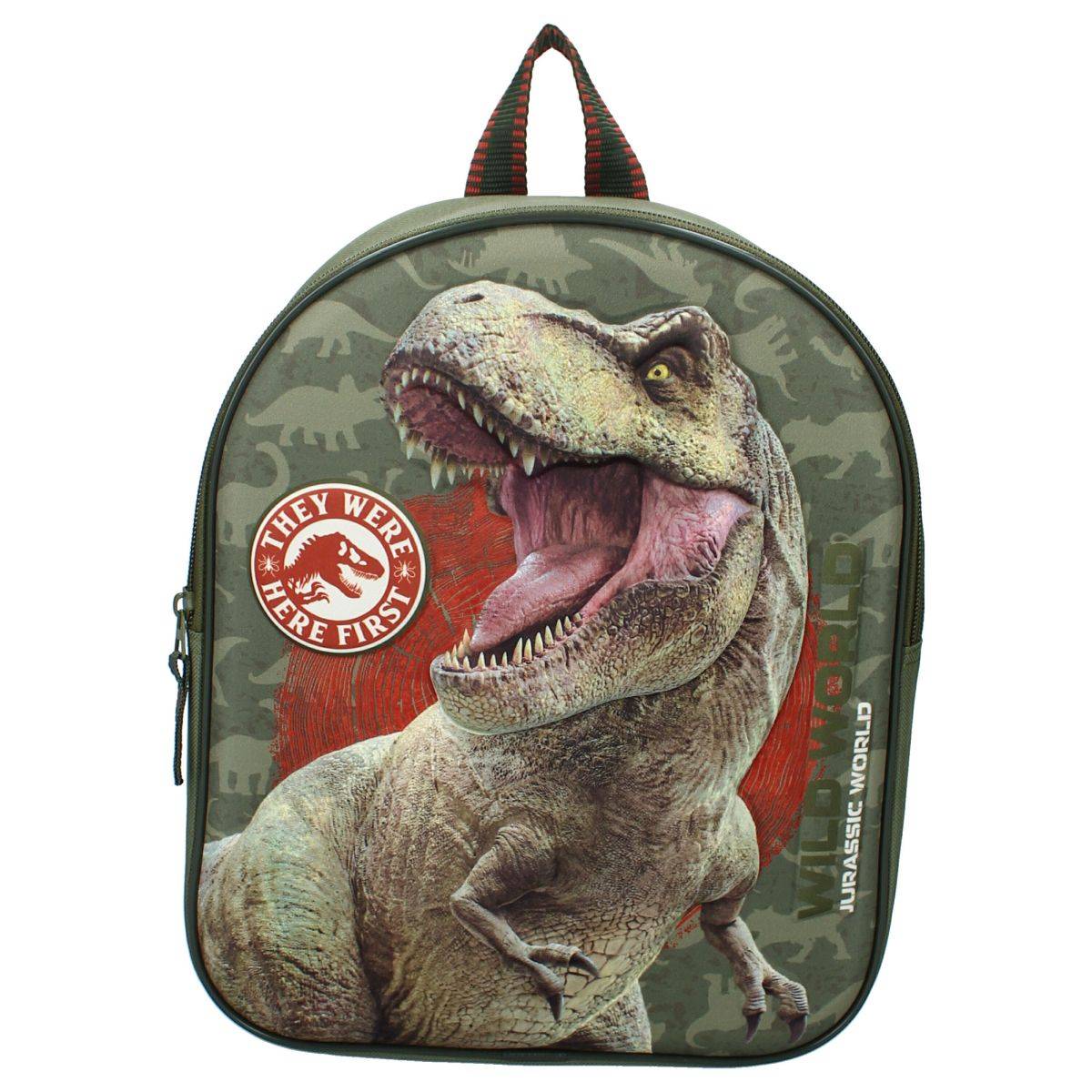 Jurassic World 3D Rucksack – Grüner Dino Rucksack für Schule & Freizeit