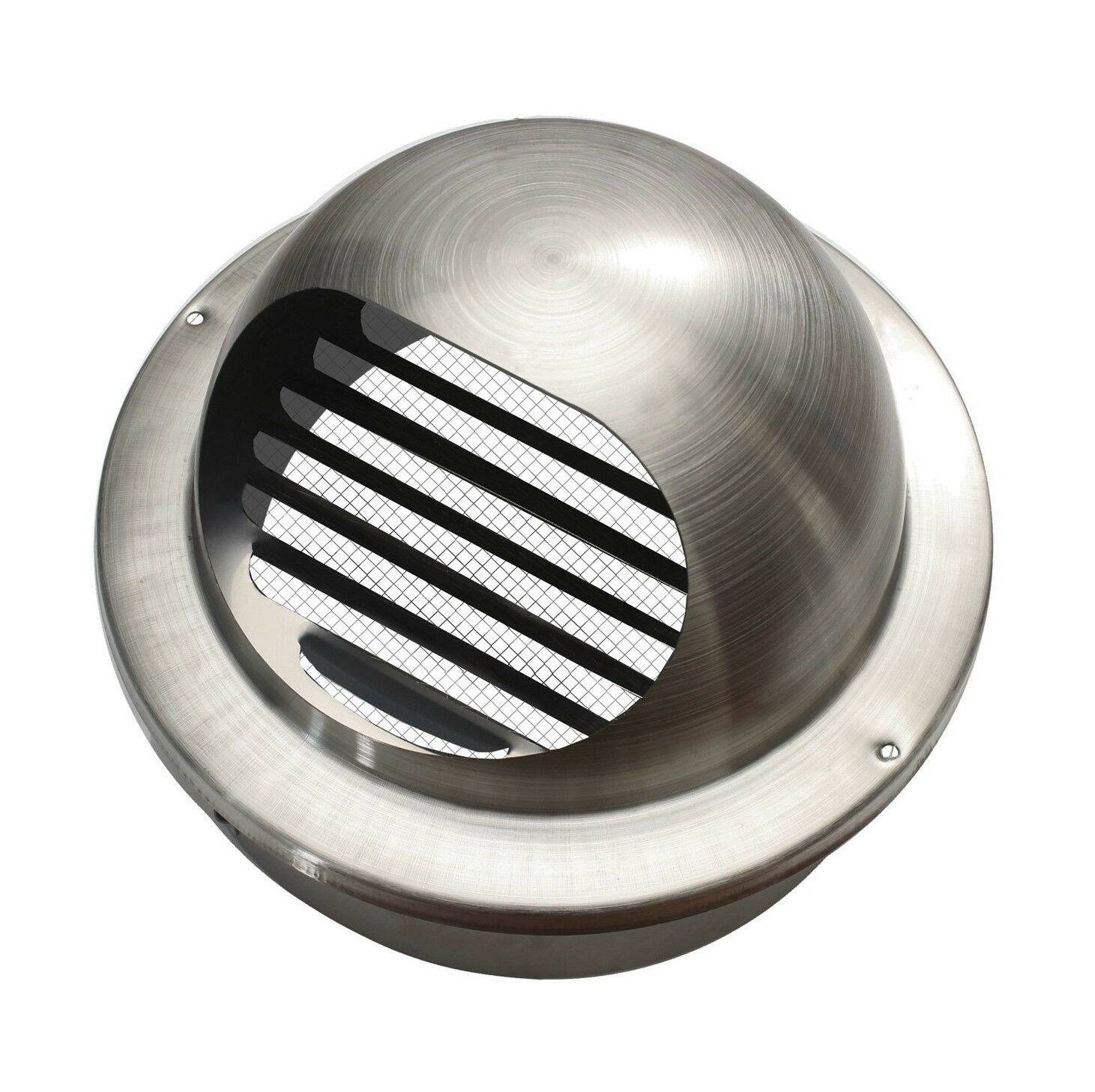 Edelstahl Lüftungsgitter Wetterschutzgitter Lufthaube Lamellengitter Ablufthaube 150mm