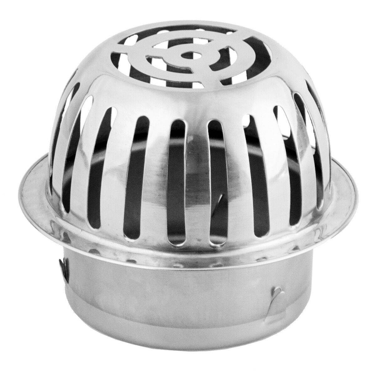 Edelstahl Lüftungsgitter Wetterschutzgitter Lufthaube Lamellengitter Ablufthaube Ø150mm