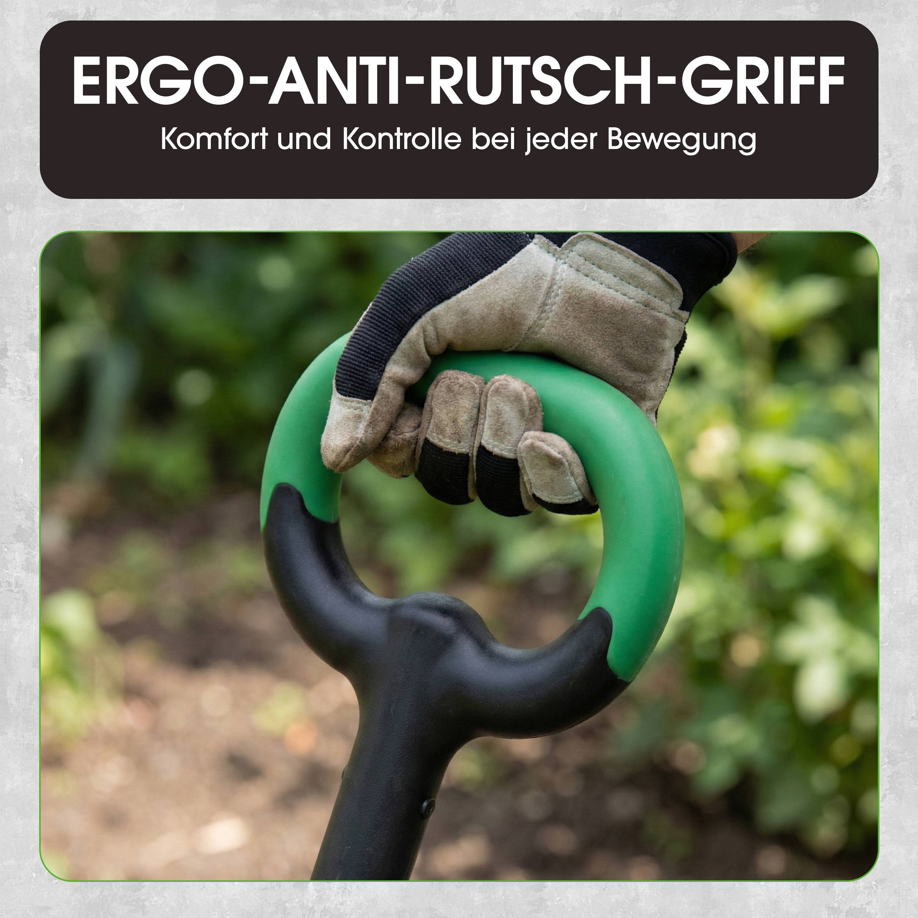 Hammersmith RayzerShovel - Spaten mit Wurzelsäge - Gärtnerspaten für harte & steinige Böden zum Graben, Schneiden & Sägen - Trittkante für mehr