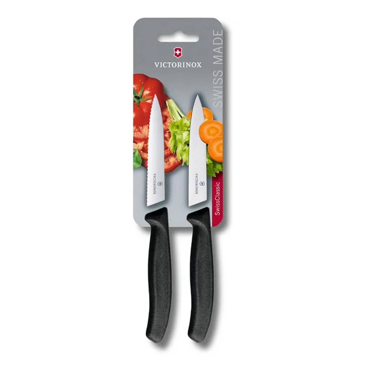 Victorinox Swiss Classic Gemüsemesser-Set 2-Teilig - Schwarz