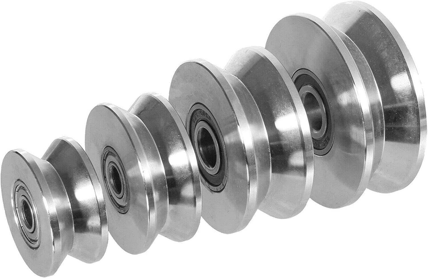 Edelstahl V4A Laufrolle Torrolle Hohlkehle Schiebetor Schiebetür Rolltür Rolltor 50mm