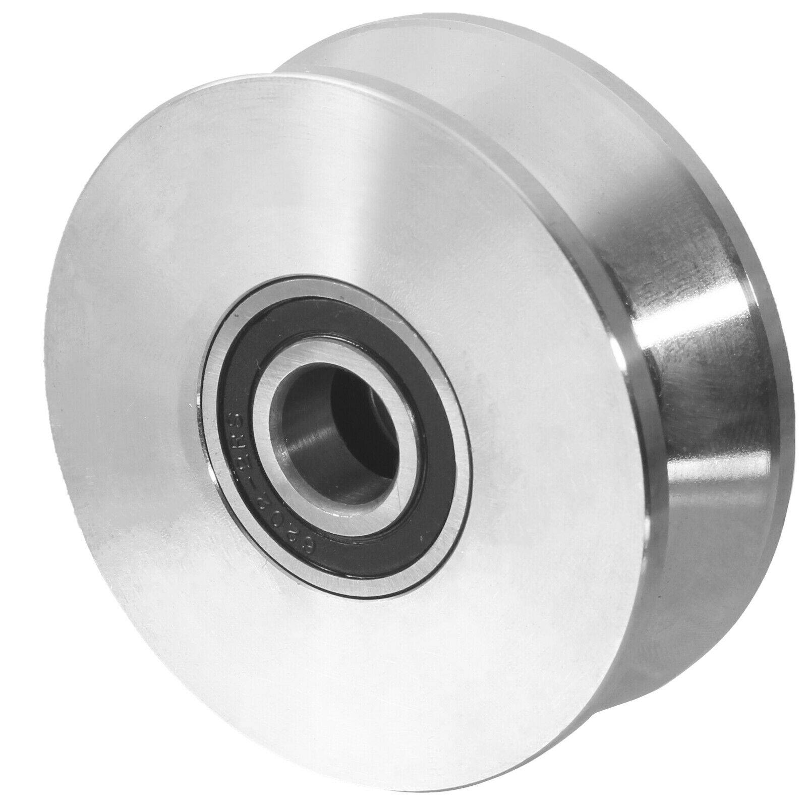 Edelstahl V4A Laufrolle Torrolle Hohlkehle Schiebetor Schiebetür Rolltür Rolltor 80mm