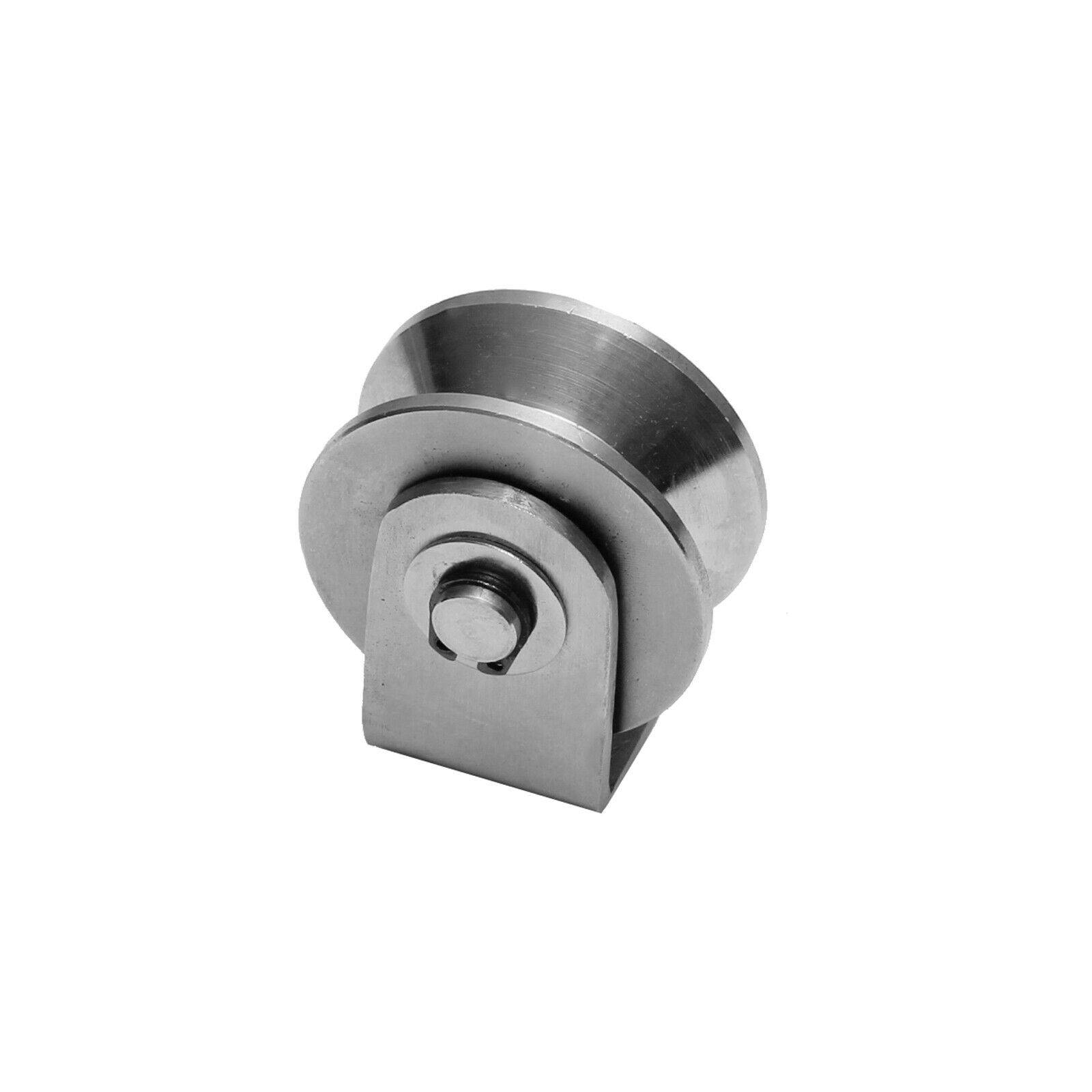 Edelstahl V4A Torrolle Hohlkehle Schiebetor Schiebetür Rolltür Rolltor Laufrolle Ø50mm