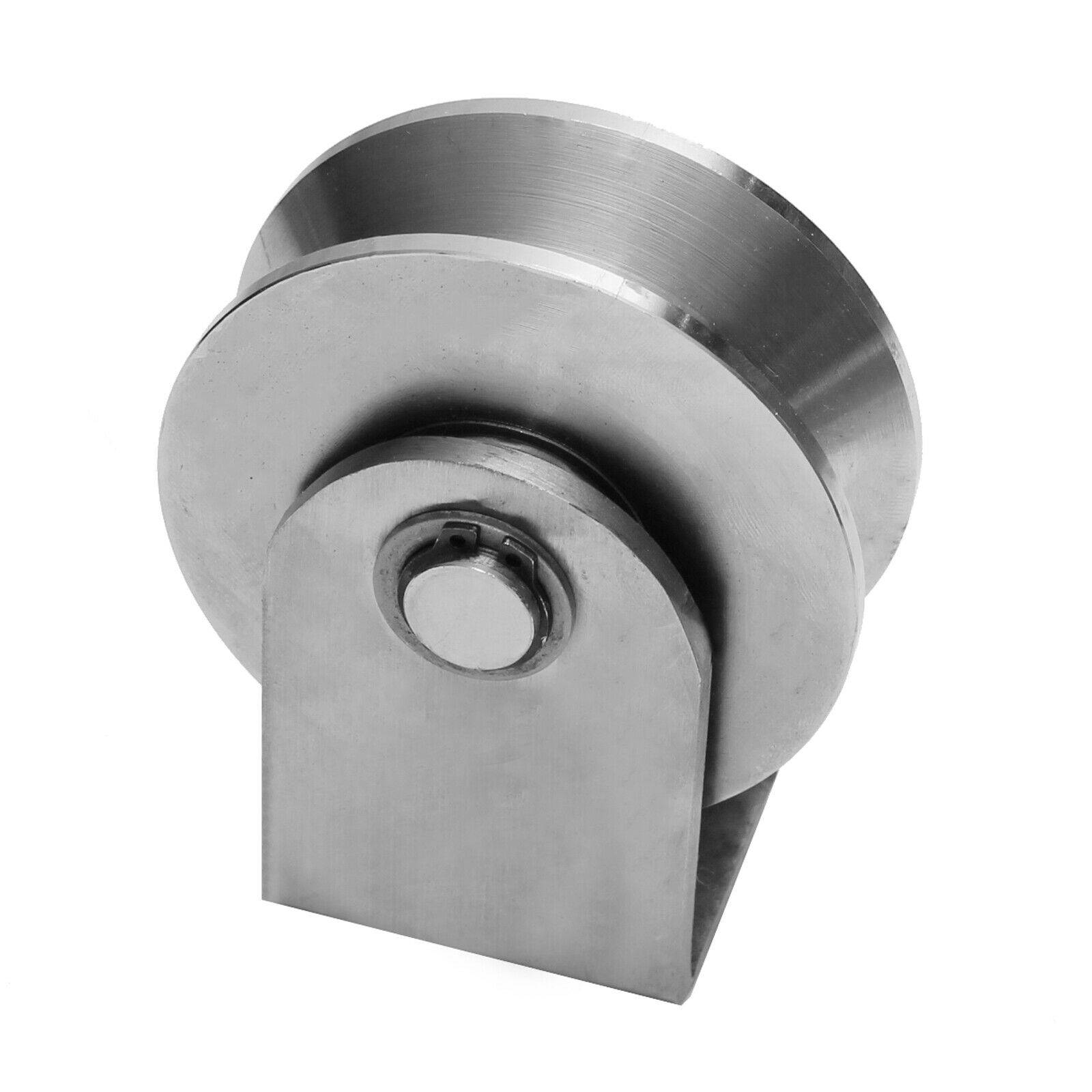 Edelstahl V4A Torrolle Hohlkehle Schiebetor Schiebetür Rolltür Rolltor Laufrolle Ø80mm