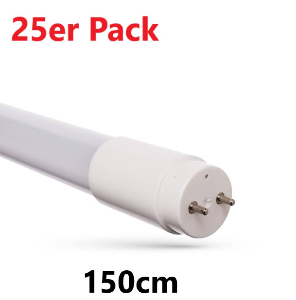 25er Pack Spectrum LED 150cm Röhre G13 NANO-KUNSTSTOFF T8 Leuchtstoffröhre 22W 2265lm Neutralweiß 4000K