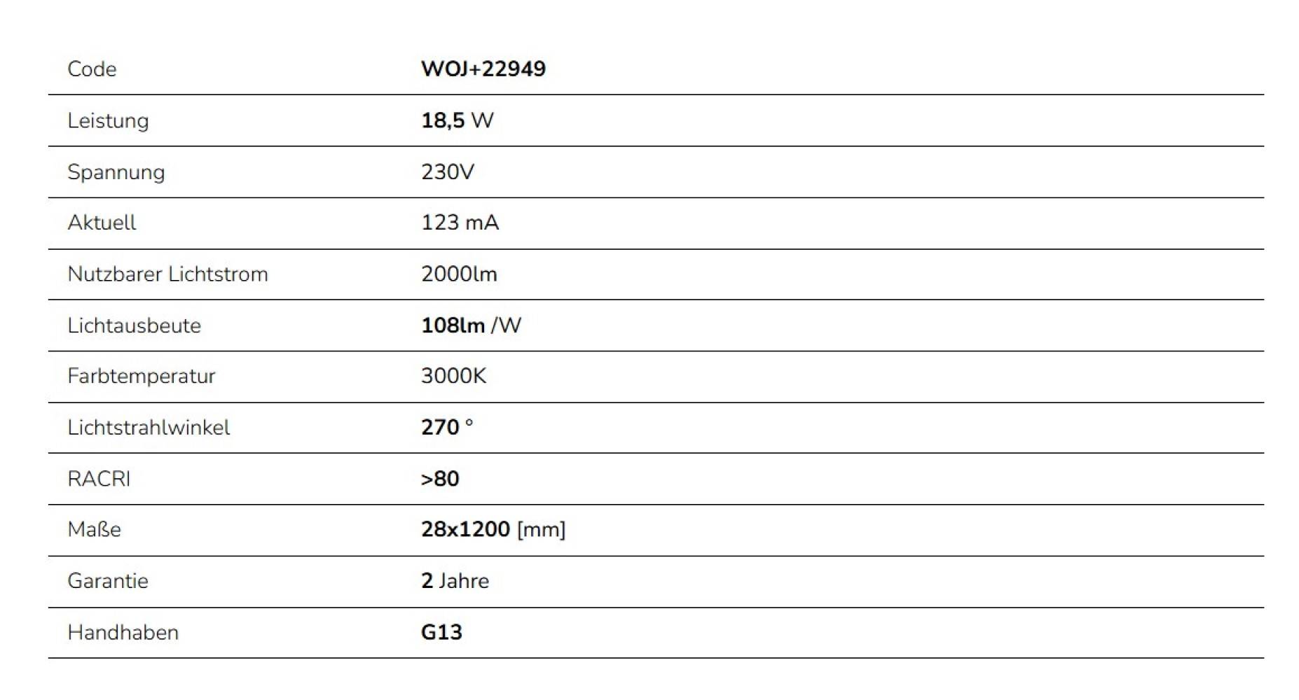 25er Pack Spectrum LED 120cm Röhre G13 NANO-KUNSTSTOFF T8 Leuchtstoffröhre 18,5W 2000lm Warmweiß 3000K