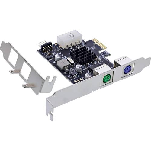 InLine® Schnittstellenkarte, 2x PS/2, PCIe, USB-Pfostenstecker, MCS9990 I/O-Karten / Frontpanel /