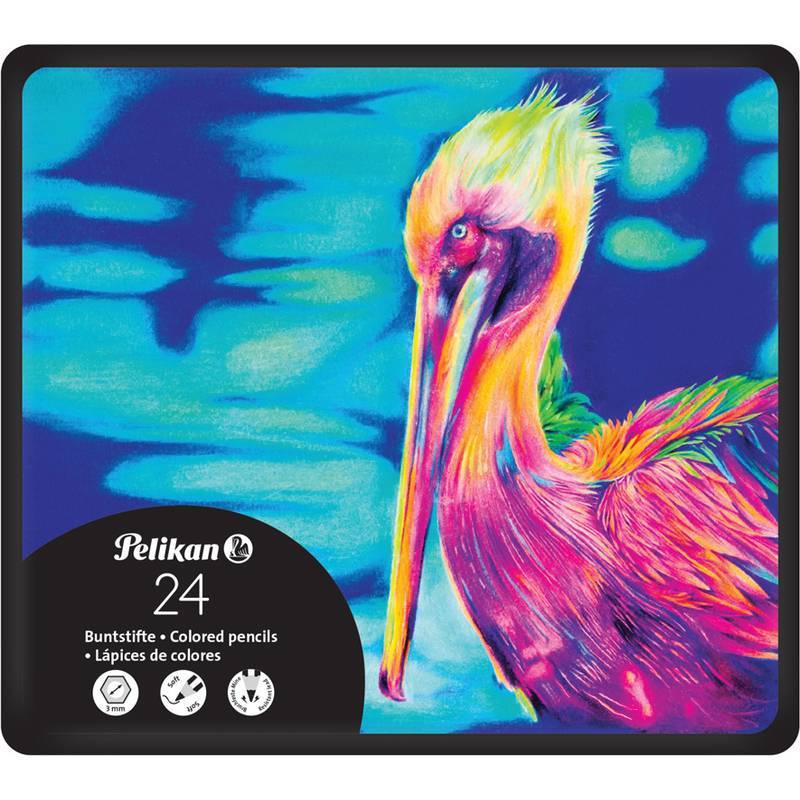 Pelikan Buntstifte 24 Stück im Metalletui Multimedia-Technik Zeichnen,Malen,Basteln