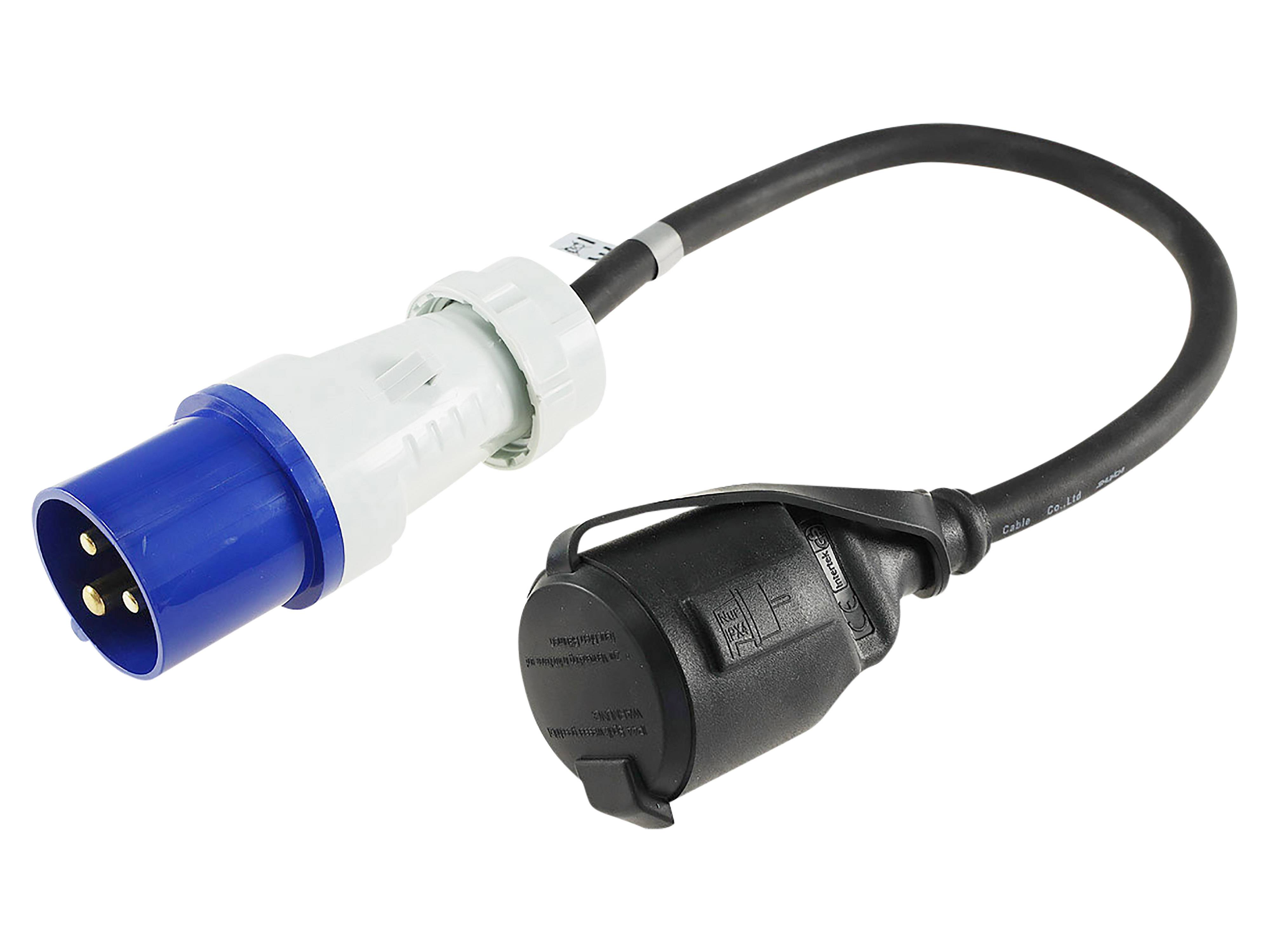 CHILITEC CEE-Adapter 22852, 0,35 m, CEE auf Schutzkontaktkupplung