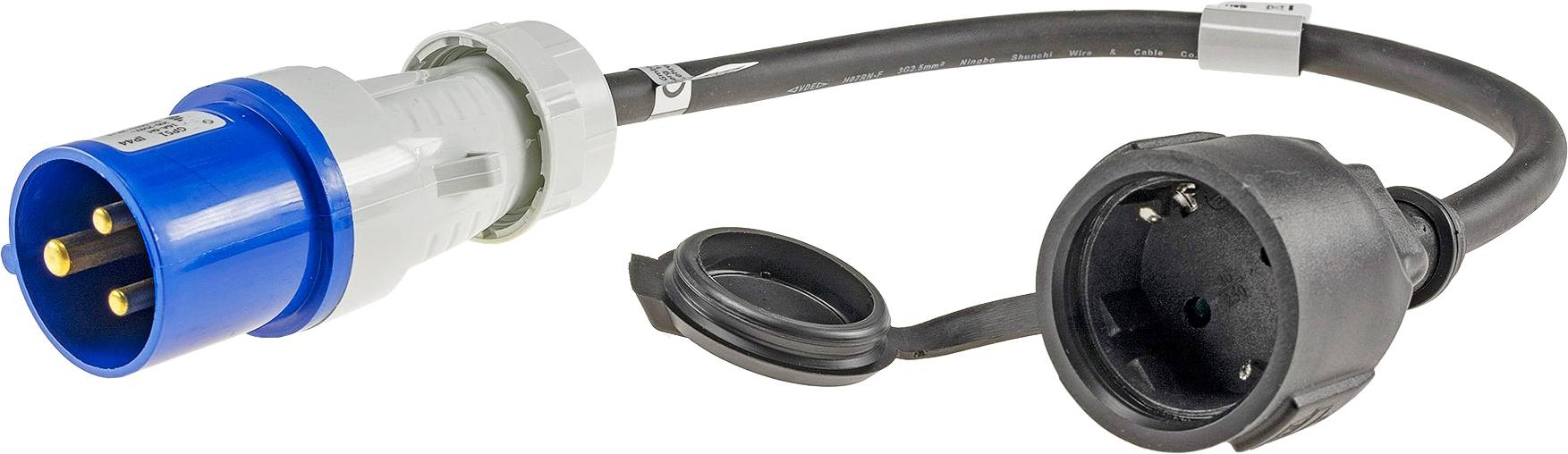 CHILITEC CEE-Adapter 22852, 0,35 m, CEE auf Schutzkontaktkupplung