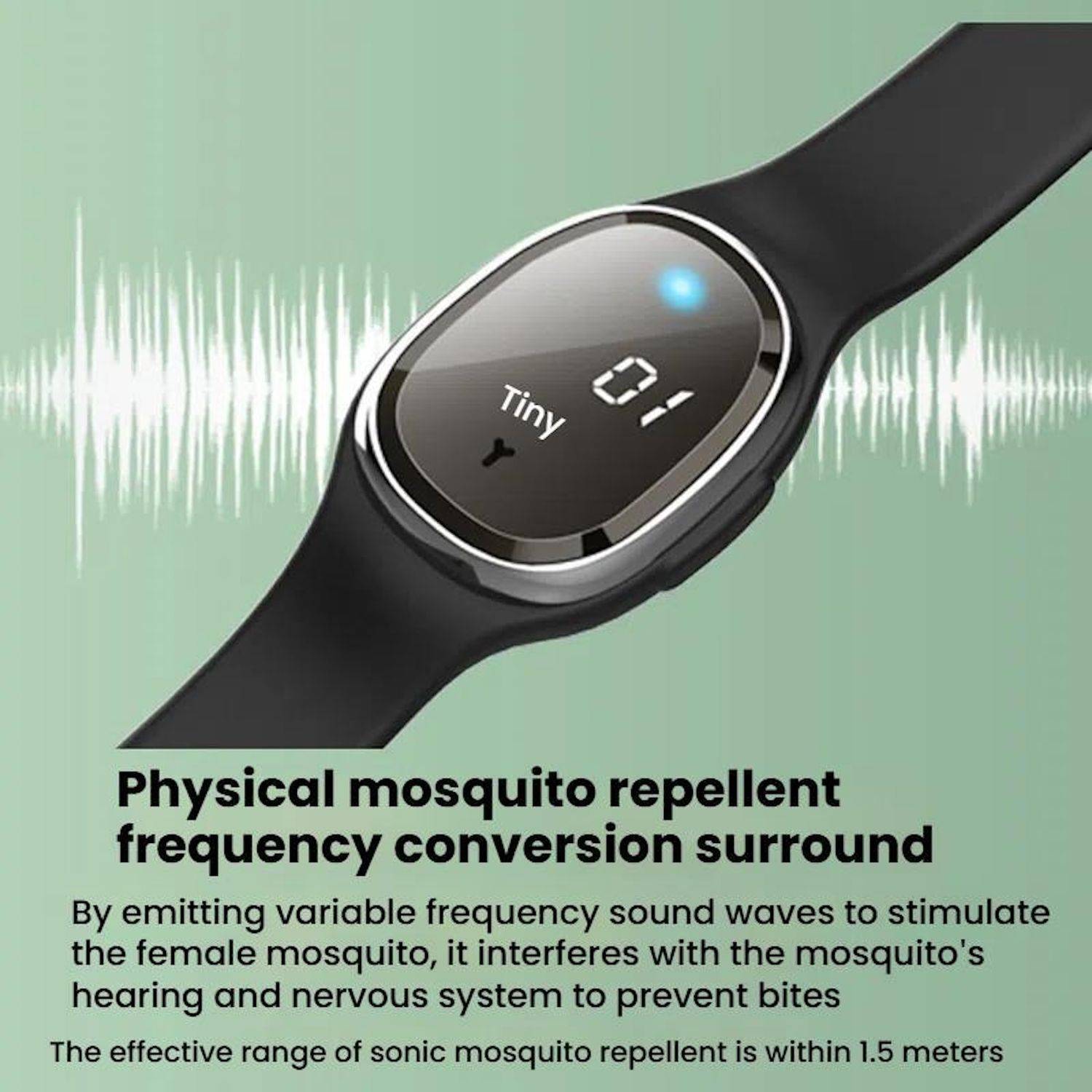 Multifunktionales Ultraschall Mückenschutz Armband – Tragbares Anti Moskito