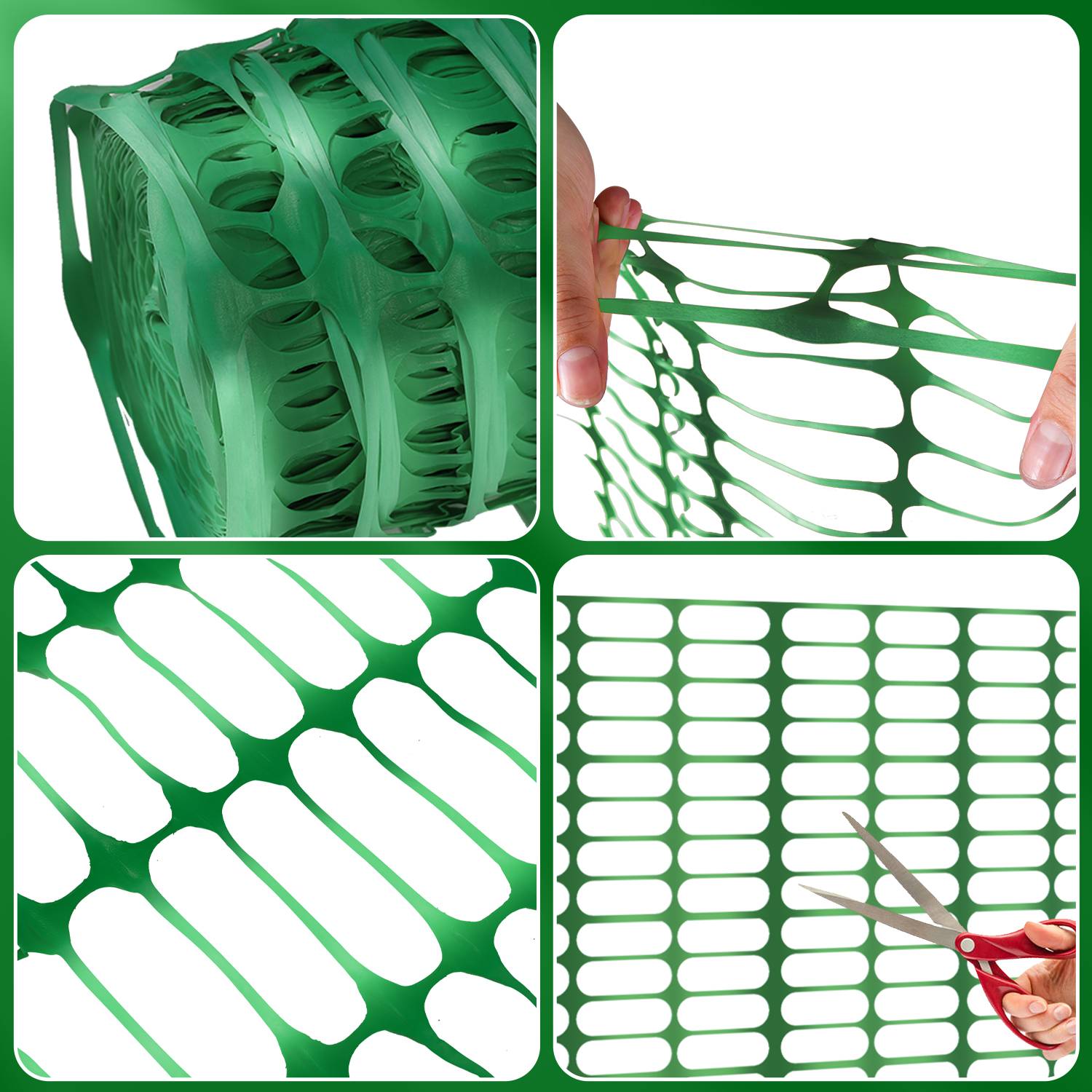 1x30m Absperrzaun Bauzaun Warnnetz Grün,Sicherheitszaun mobiles Netz, Kunststoff Fangzaun, Zaun flexibel Mobiler Zaun Hühnerzaun Geflügelzaun
