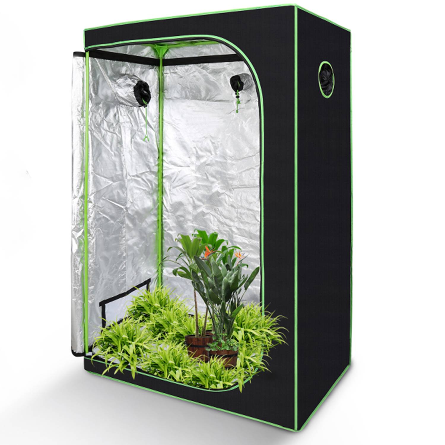Grow Zelt für Pflanzen Zuchtzelt Gewächshaus Box Garten Anzucht Gemüse Kräuter Grow Schrank Indoor 120x60x180 cm