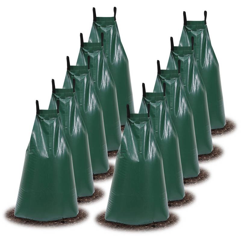Bewässerungssack 10x Säcke für Baumbewässerung 75 Liter Bewässerungsbeutel Baumsäcke Bewässerung Grün Baumbewässerung Baum