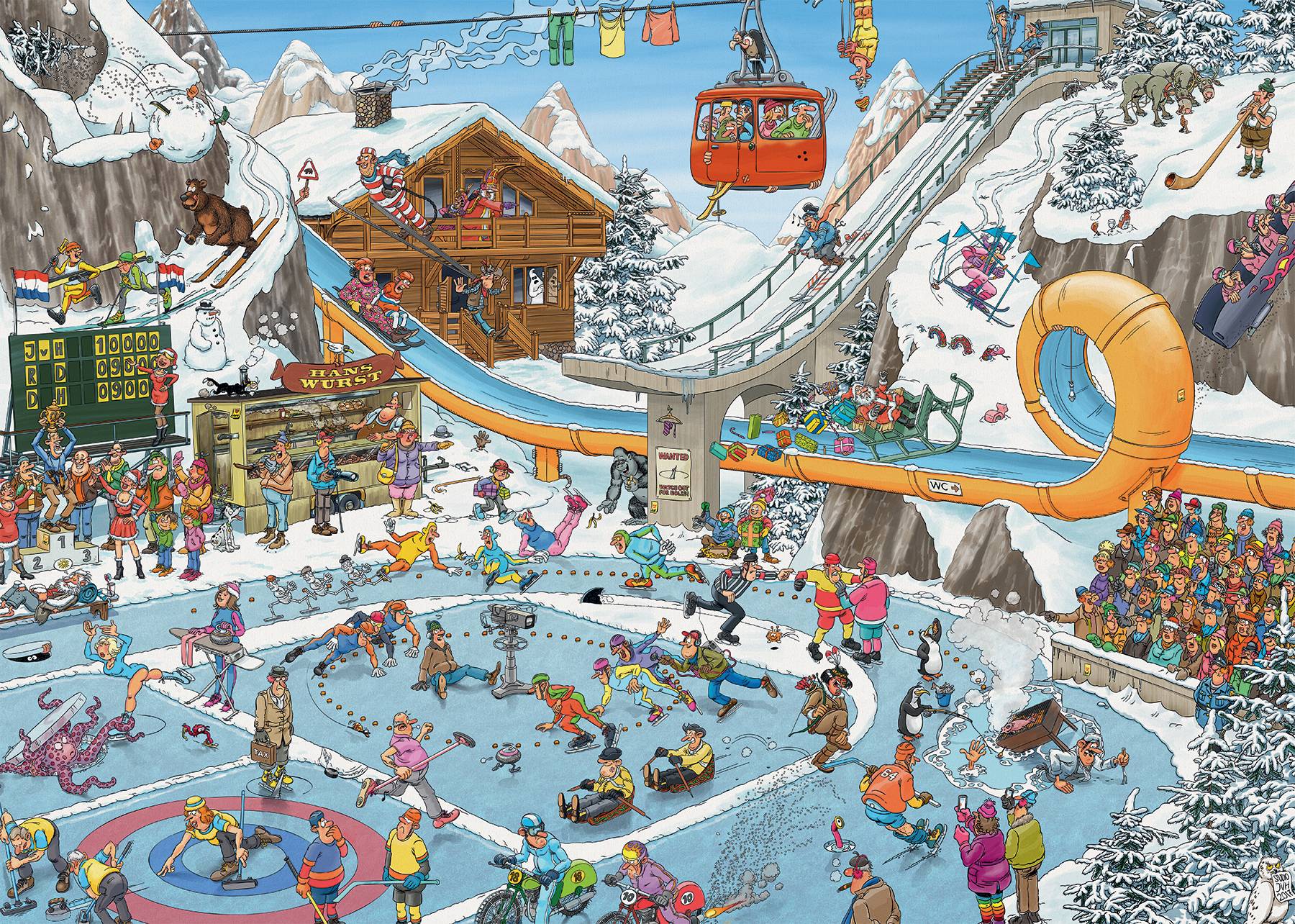 Jan van Haasteren, Winterspiele, 1000 Teile Puzzle