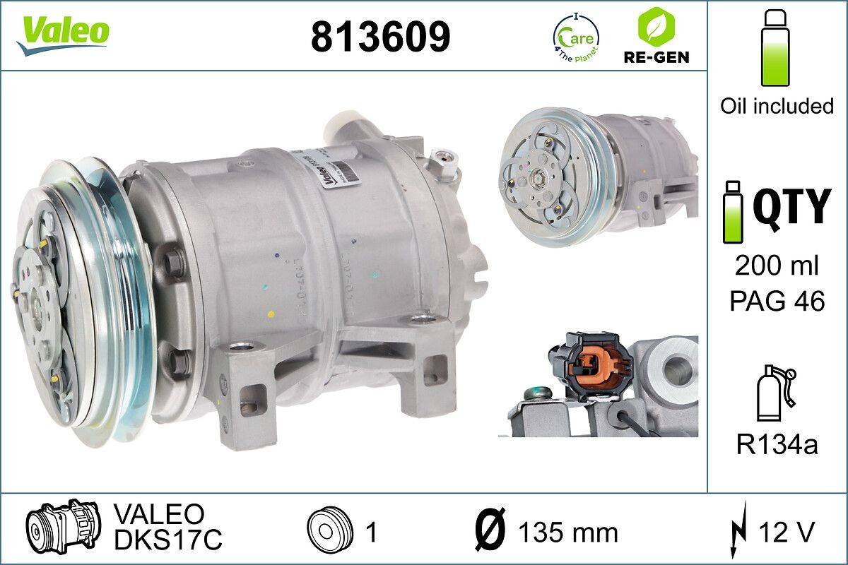 Valeo 813609 Kompressor, Klimaanlage