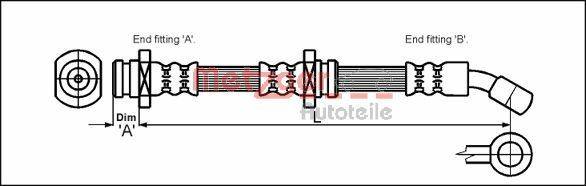 Metzger 4110073 Bremsschlauch
