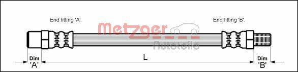 Metzger 4110333 Bremsschlauch