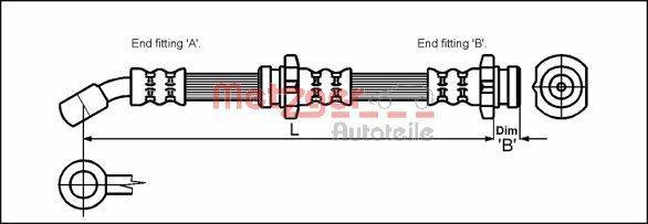Metzger 4111973 Bremsschlauch