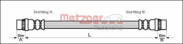 Metzger 4118573 Bremsschlauch