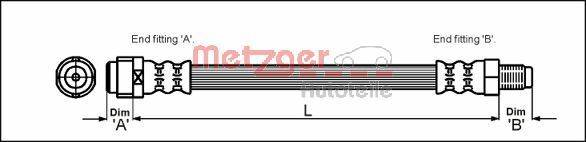 Metzger 4110574 Bremsschlauch