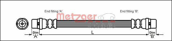 Metzger 4110338 Bremsschlauch