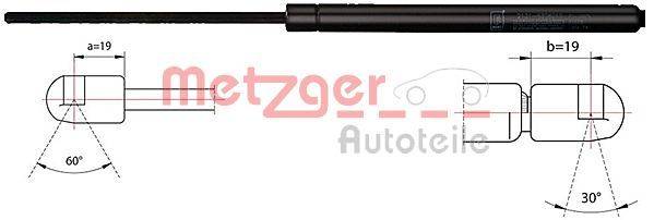 Metzger 2110453 Gasfeder, Motorhaube