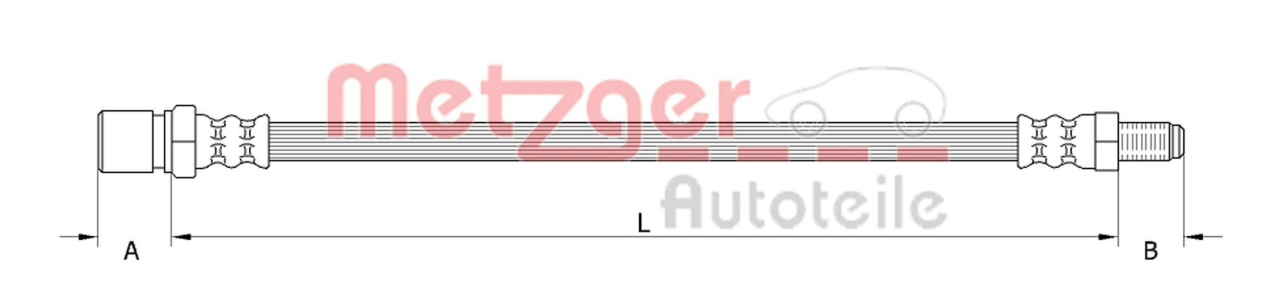 Metzger 4118575 Bremsschlauch