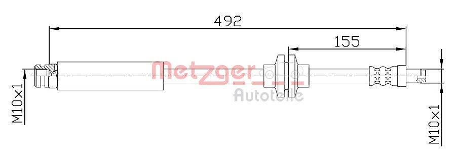 Metzger 4110476 Bremsschlauch