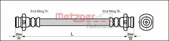 Metzger 4110041 Bremsschlauch
