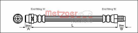 Metzger 4114776 Bremsschlauch