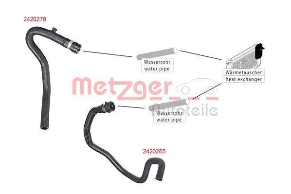 Metzger 2420265 Kühlerschlauch