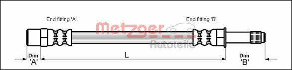 Metzger 4110048 Bremsschlauch