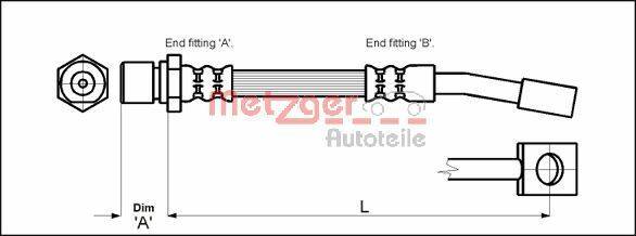 Metzger 4114679 Bremsschlauch