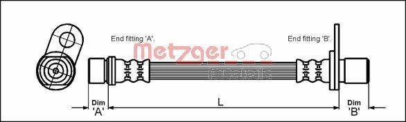 Metzger 4112183 Bremsschlauch