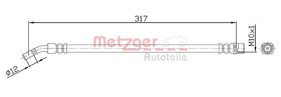 Metzger 4113680 Bremsschlauch