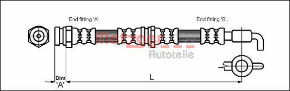 Metzger 4114780 Bremsschlauch
